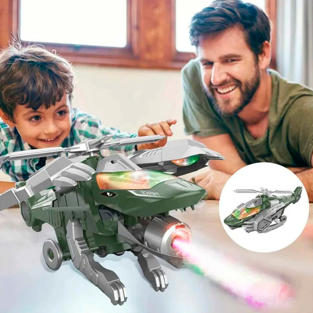 DINO-COPTERO 🚁 | Robot helicóptero Transformers