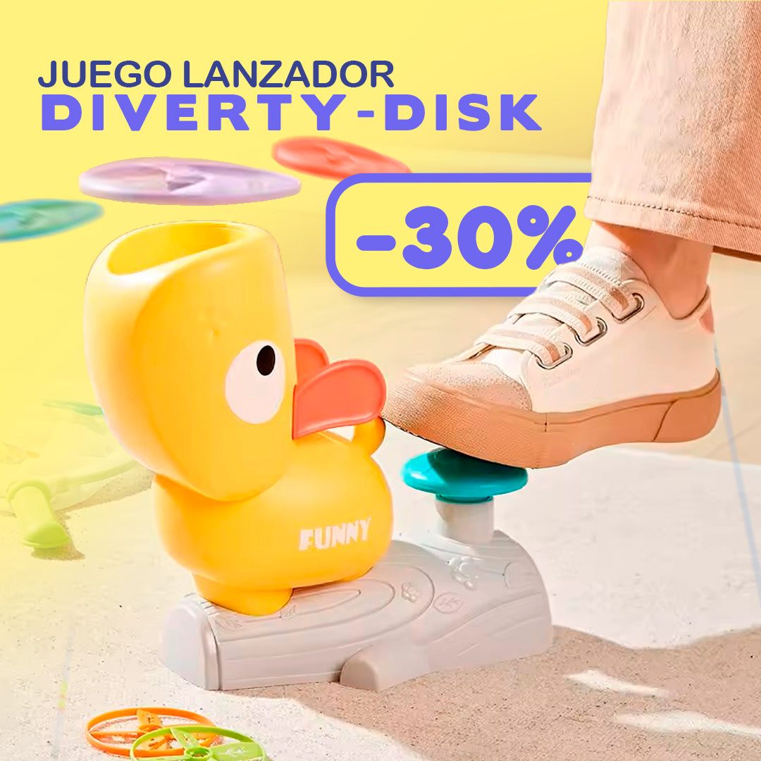 DIVERTY-DISK® | Juego Lanzador de Discos para Niños