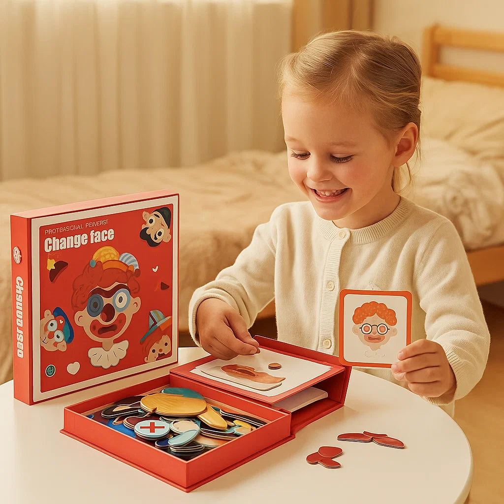 Pädagogisches Gesichtsausdruck Lern Puzzle für Kinder